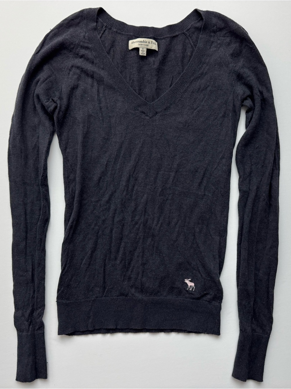 Abercrombie Vintage Y2K Classic Preppy Iconic Cotton Rabbit Hair Blend Sweater